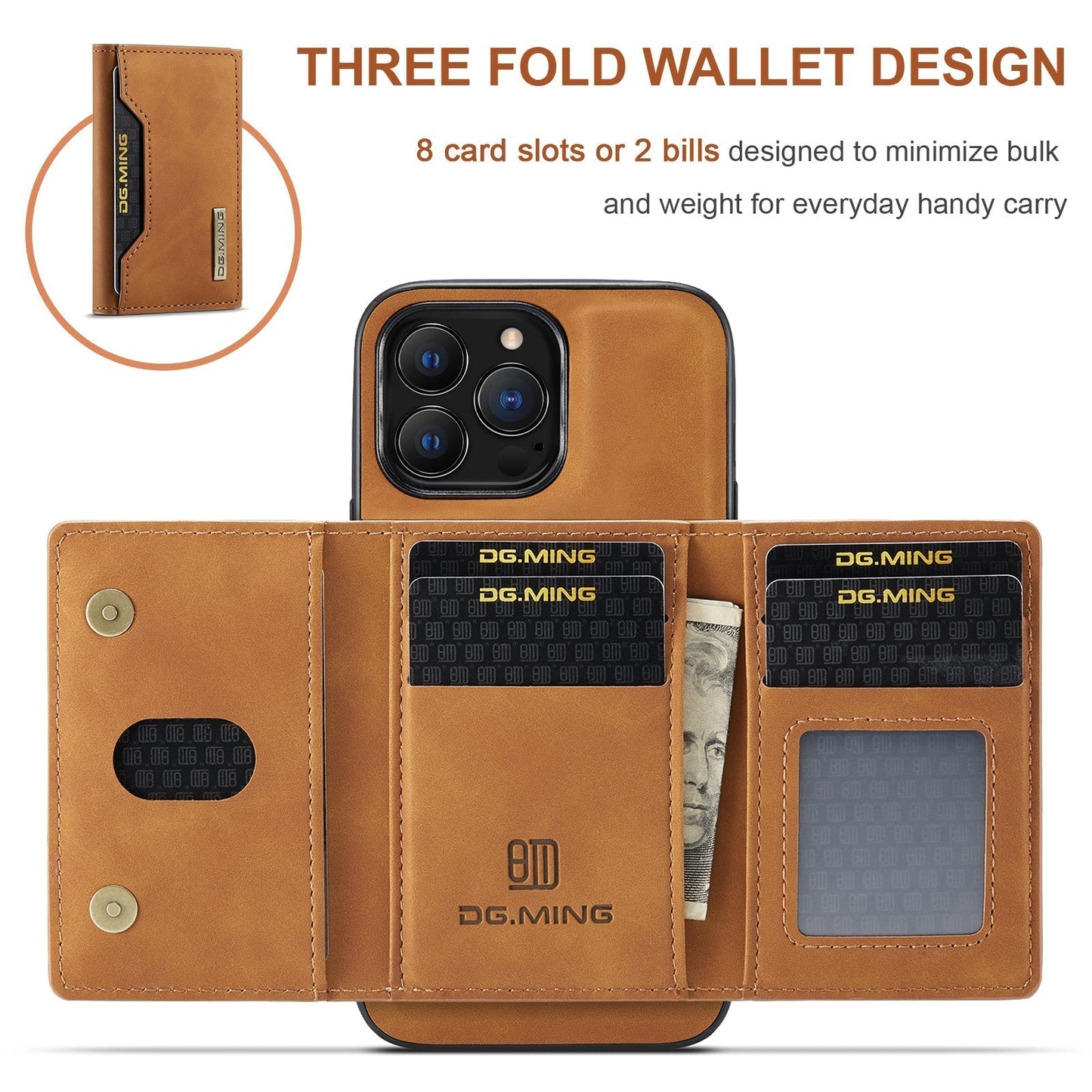 Skanto | 2-in-1 Detachable Leather Wallet Case for iPhone