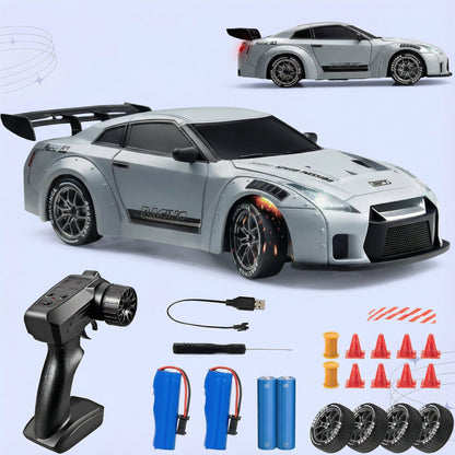 RC Drift Car – LED Lights, High-Speed 4WD & Drift Tires Bowlift
