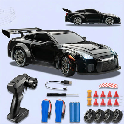RC Drift Car – LED Lights, High-Speed 4WD & Drift Tires Bowlift