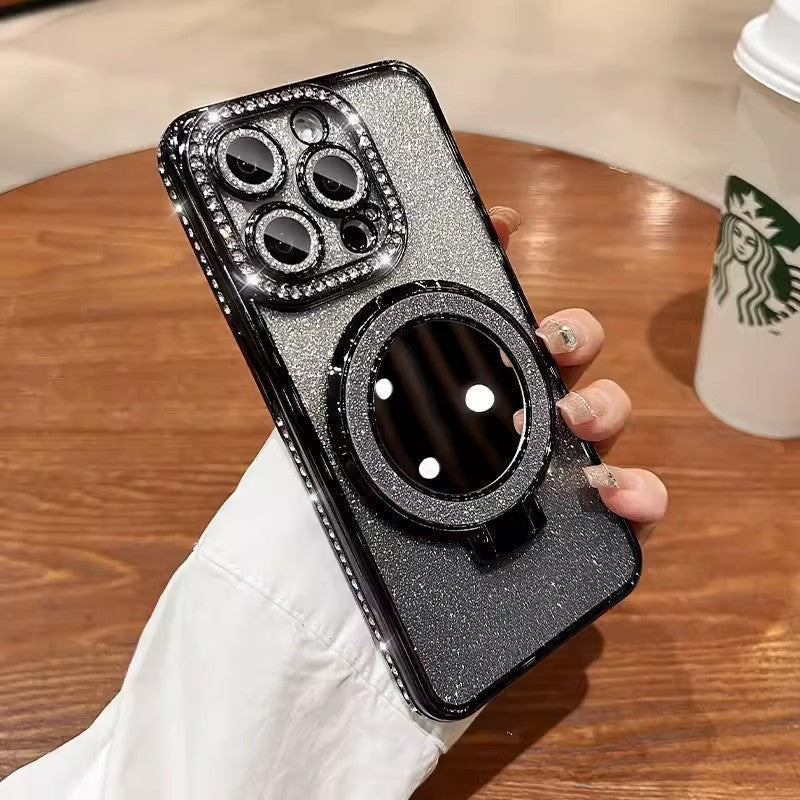 Skanto | Mirror Phone Case with Magnetic Stand Glitter