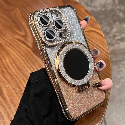 Skanto | Mirror Phone Case with Magnetic Stand Glitter