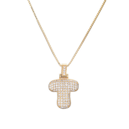 Skanto | 14k Diamond Dazzle Bubble Initial Necklace