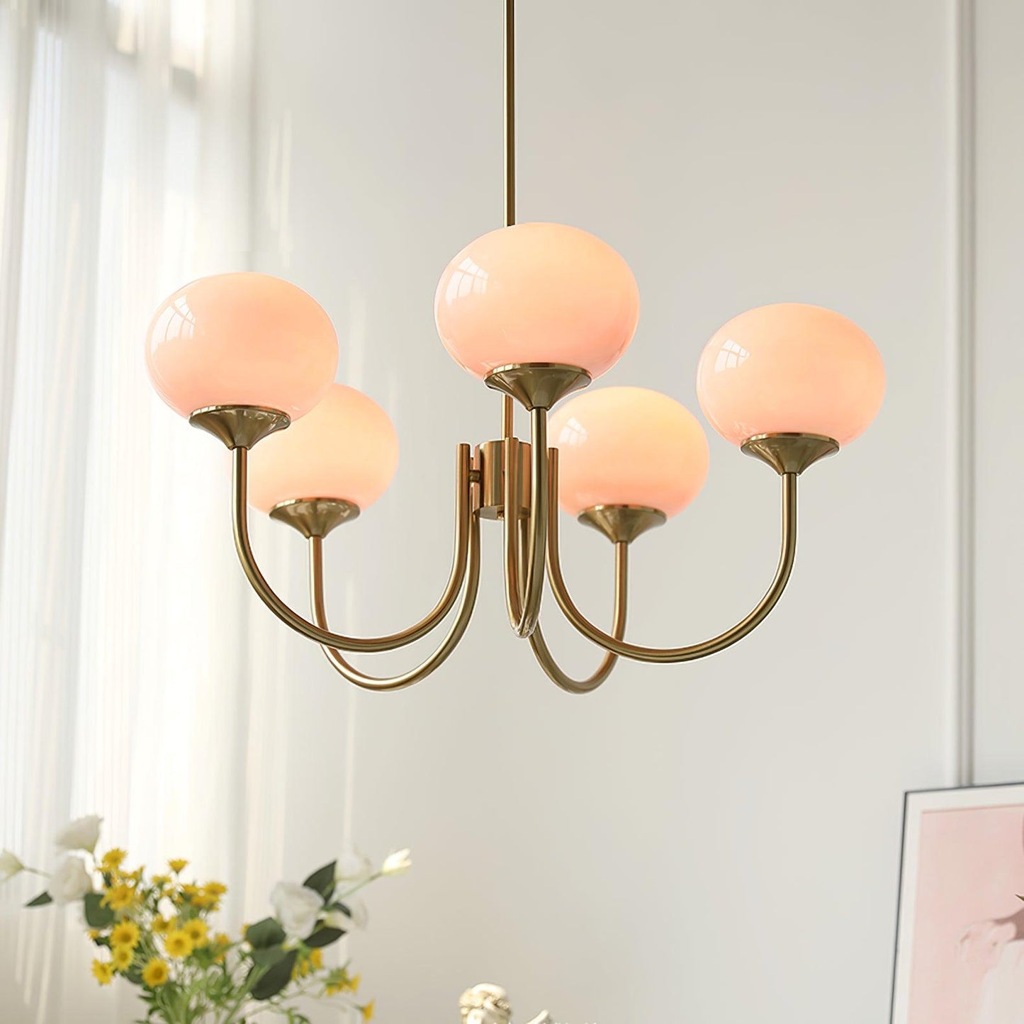 BowLift | AuroraGlow - Marshmallow Chandelier