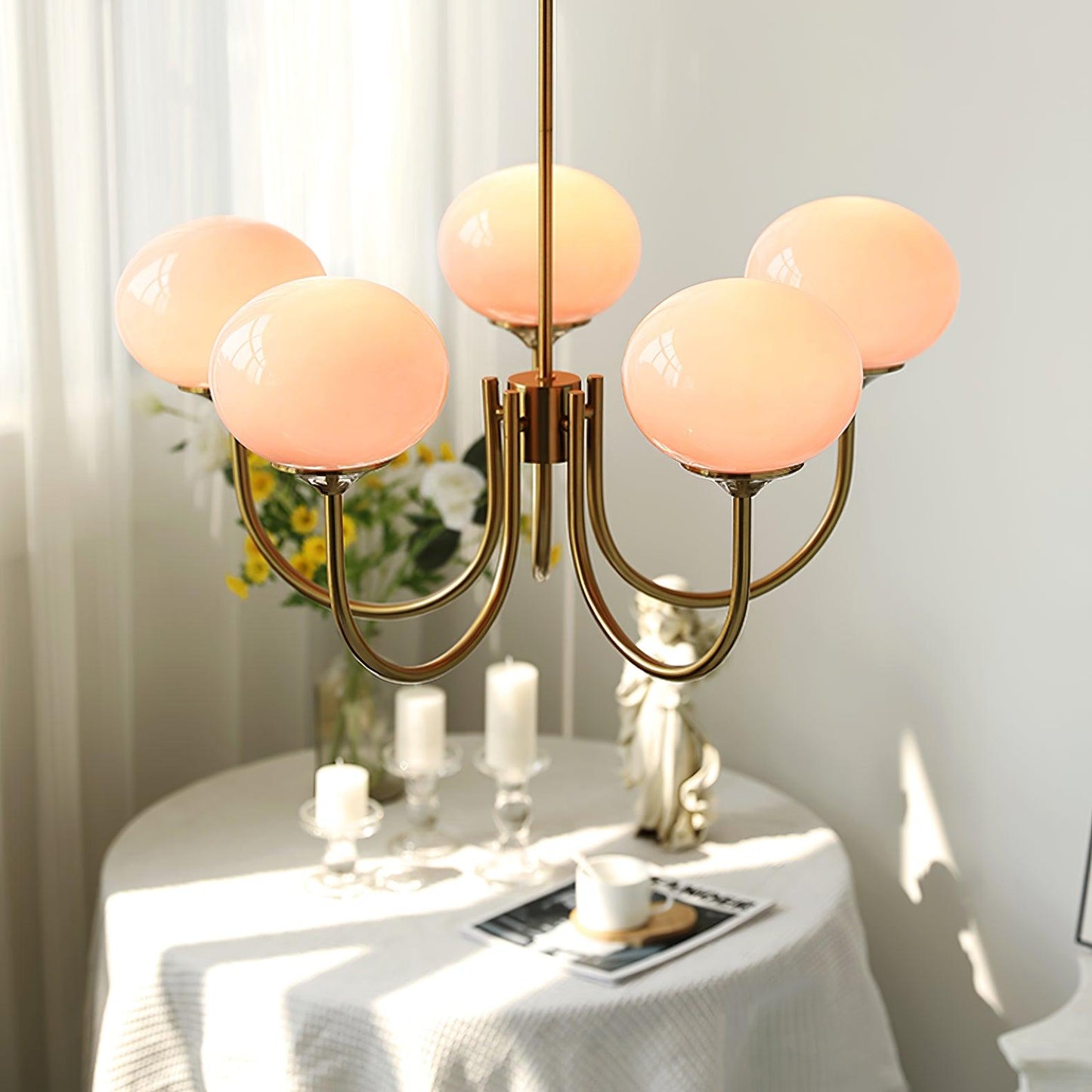 BowLift | AuroraGlow - Marshmallow Chandelier