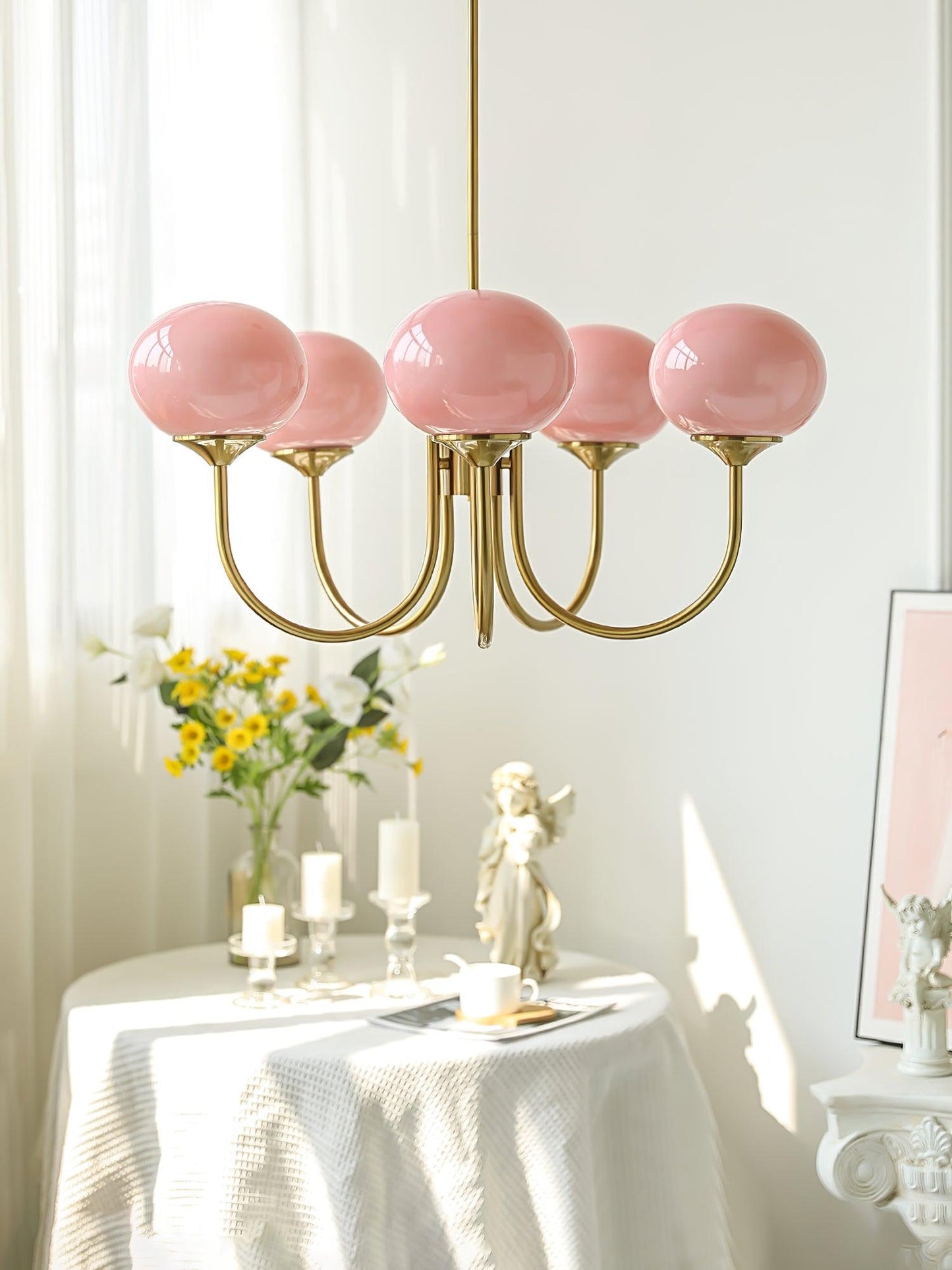 BowLift | AuroraGlow - Marshmallow Chandelier