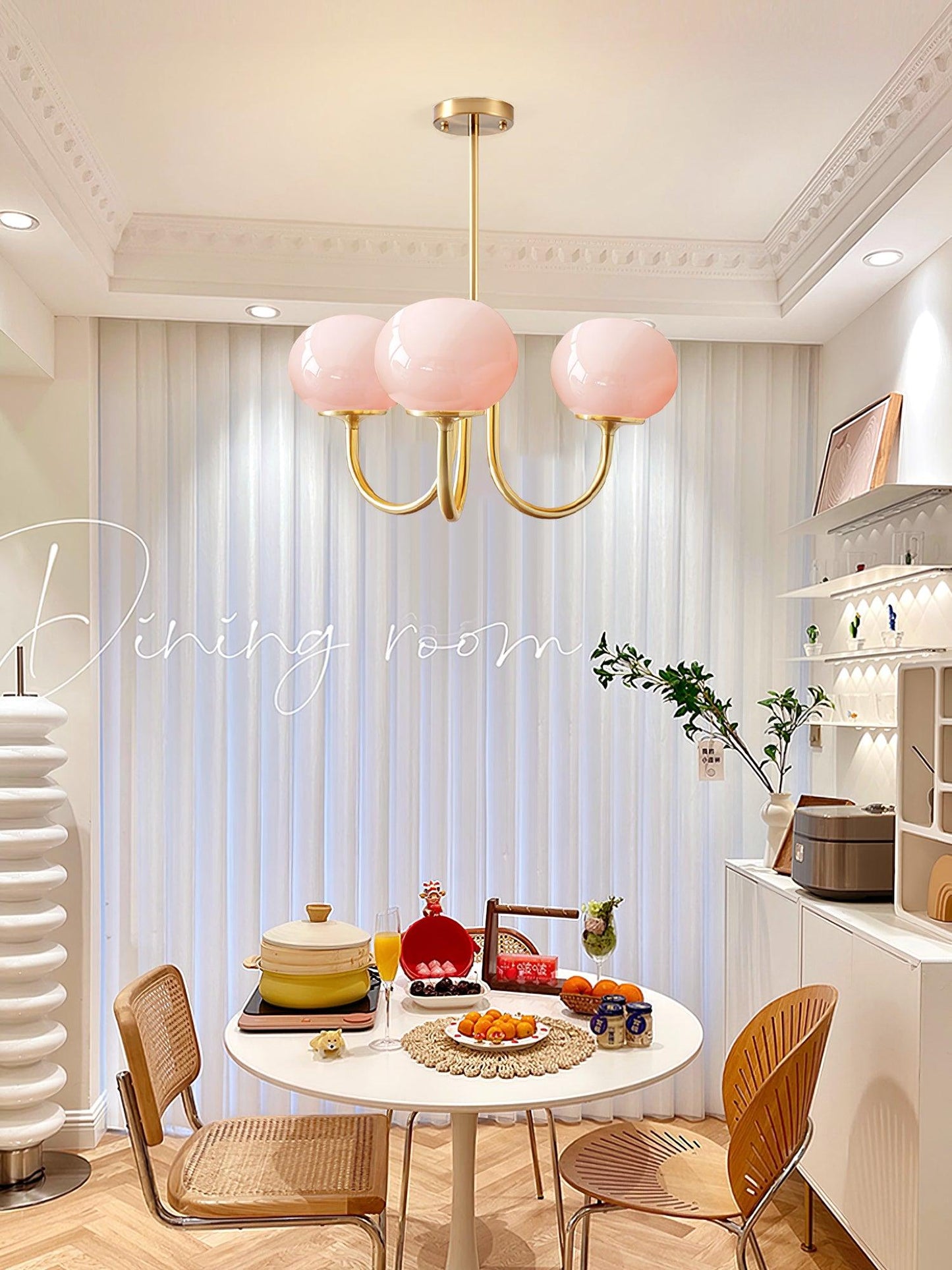 BowLift | AuroraGlow - Marshmallow Chandelier