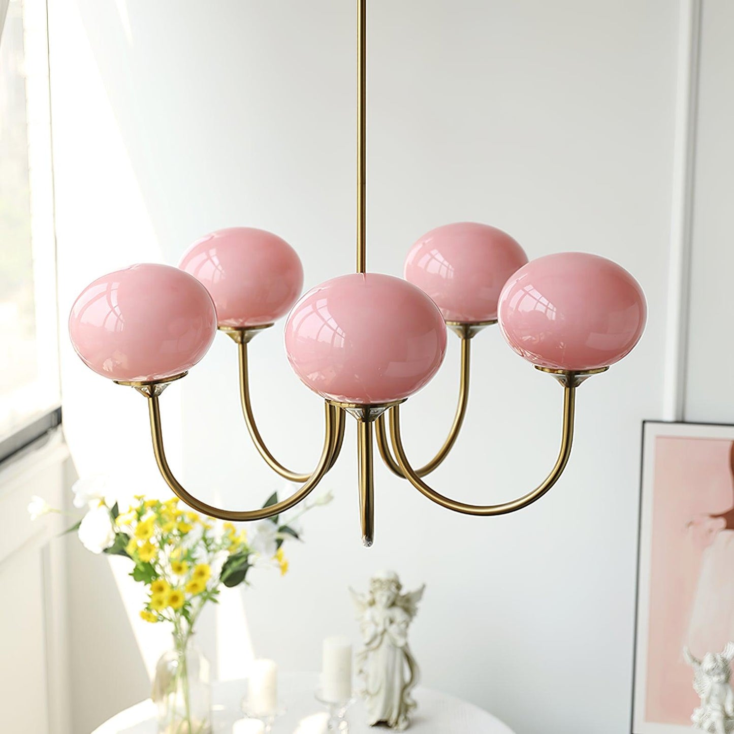 BowLift | AuroraGlow - Marshmallow Chandelier