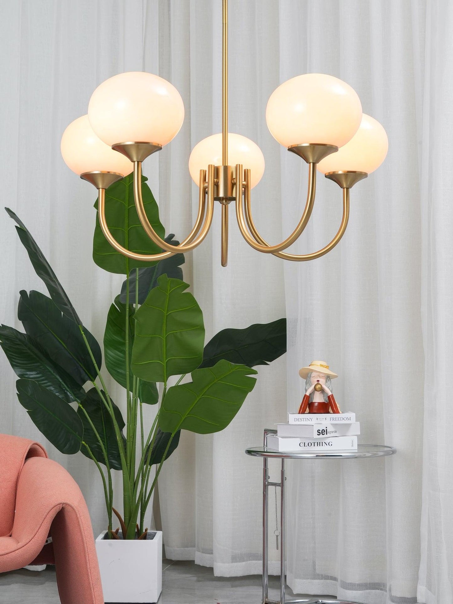 BowLift | AuroraGlow - Marshmallow Chandelier