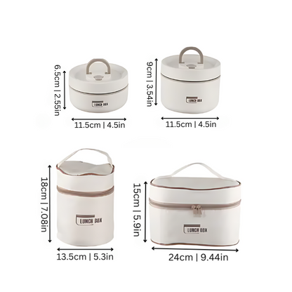 Skanto | Durable Stainless Steel Lunch Box Set | Leak-Proof, Insulated & Perfect for Professionals, Students, and Family Outings