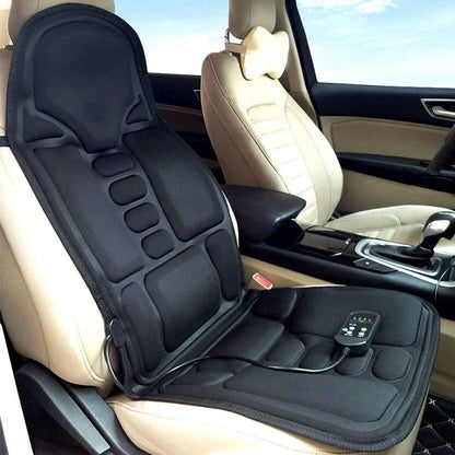 Brehn | Ergonomic Massage Seat Topper | Shiatsu & Vibration Massage for Neck, Back & Thighs | Switchable Heat Function | Incl. Car Adapter & Remote Control