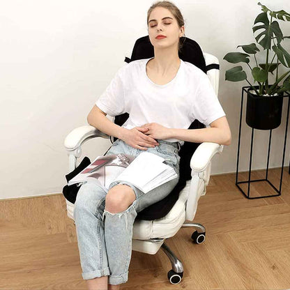 Brehn | Ergonomic Massage Seat Topper | Shiatsu & Vibration Massage for Neck, Back & Thighs | Switchable Heat Function | Incl. Car Adapter & Remote Control