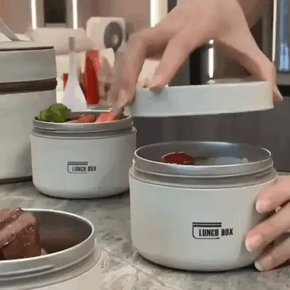 Skanto | Durable Stainless Steel Lunch Box Set | Leak-Proof, Insulated & Perfect for Professionals, Students, and Family Outings
