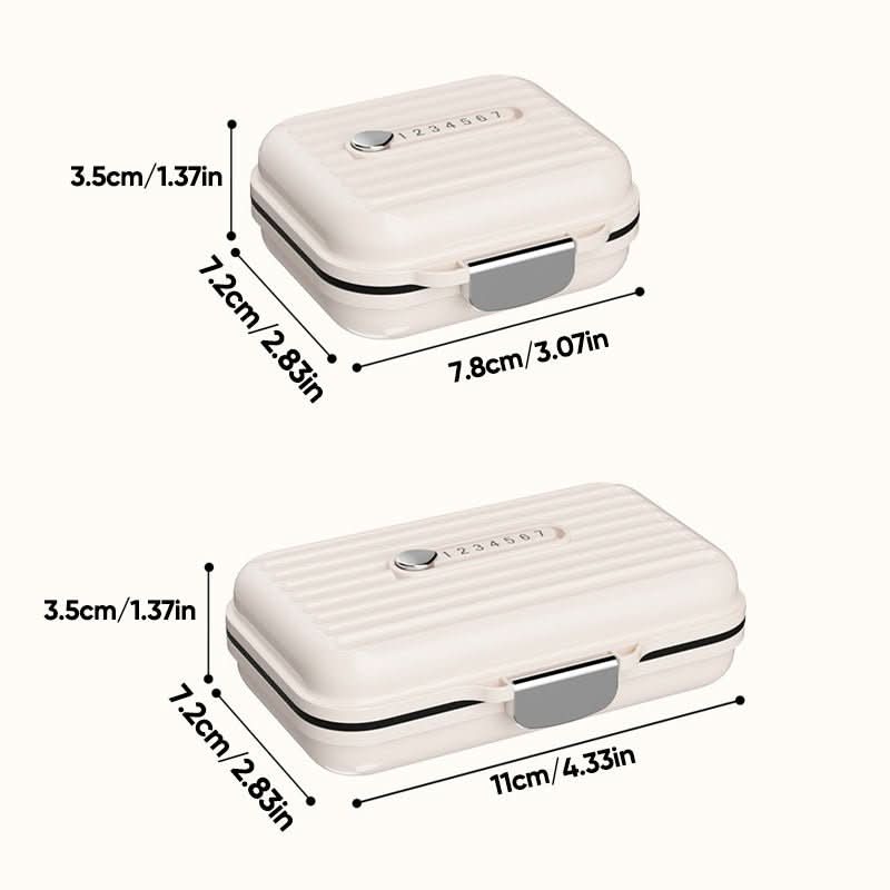 Portable Pill Organizer with 7 Compartments and Triple Lock