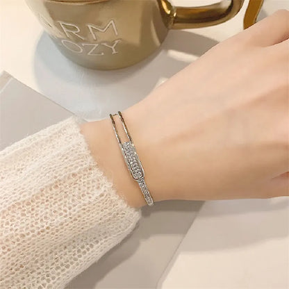 BowLift | Open bracelet made of 925 sterling silver with zirconia
