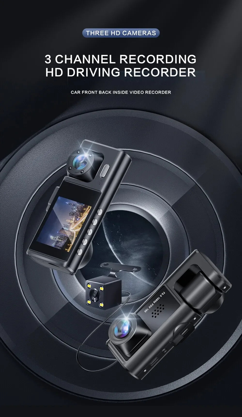 Dashcam with Night Vision & IR Technology Bowlift
