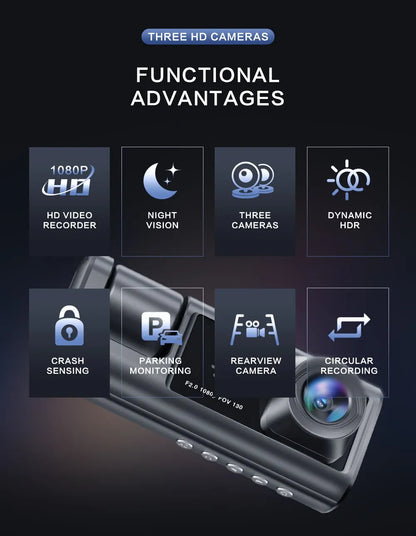 Dashcam with Night Vision & IR Technology Bowlift