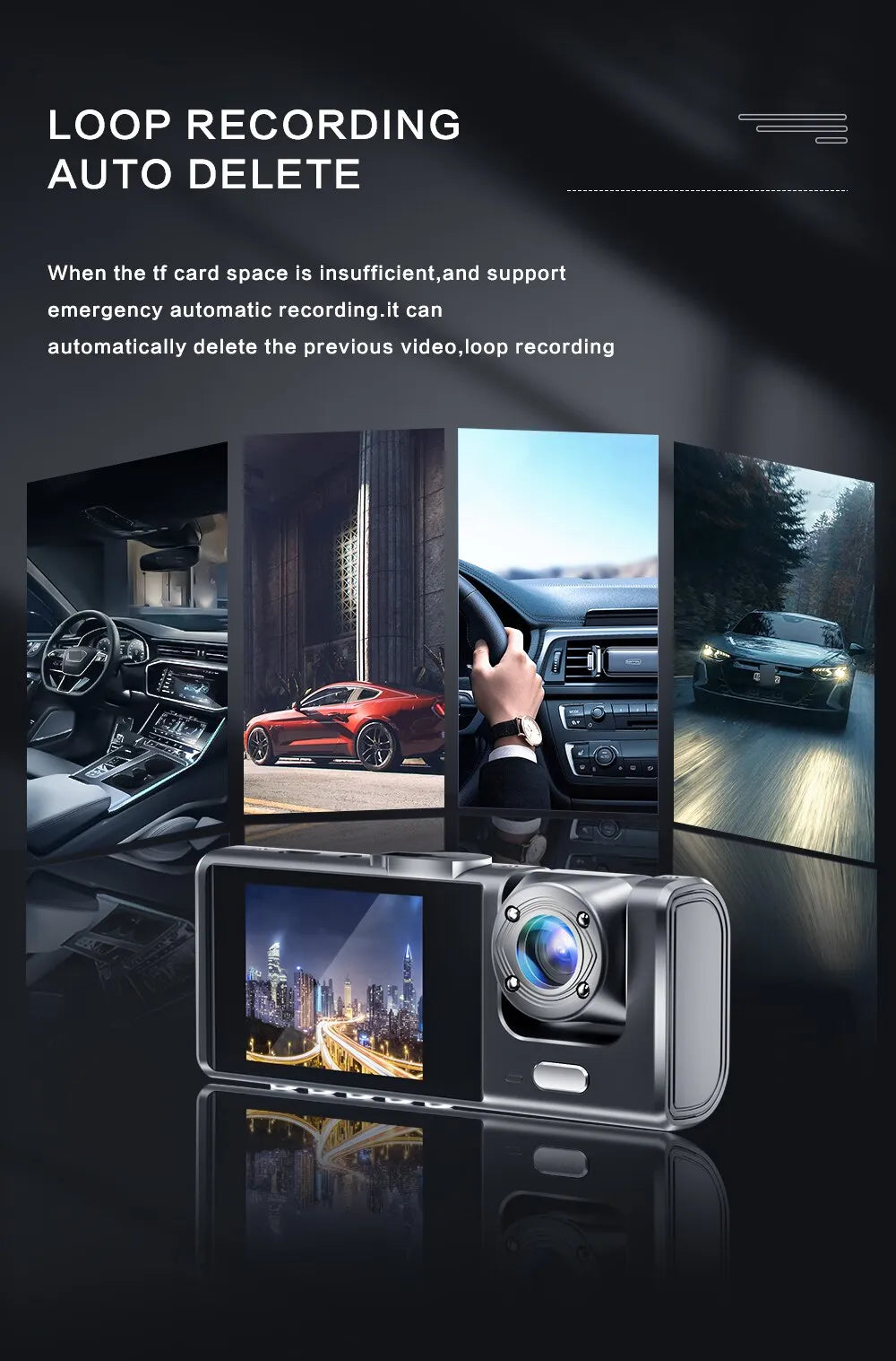 Dashcam with Night Vision & IR Technology Bowlift