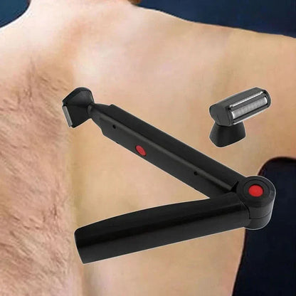 Skanto | Men’s Electric Back Hair Shaver Razor with Foldable Handle