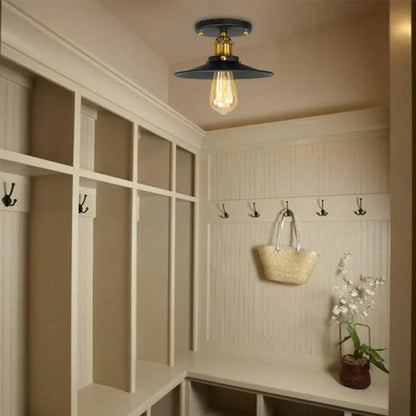 Vintage ceiling lamp in industrial style, Retro ceiling light with Edison light bulb, LED-compatible | Karnz