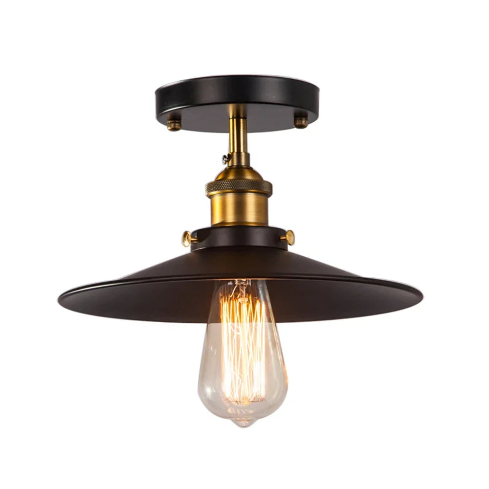 Vintage ceiling lamp in industrial style, retro ceiling light with Edison light bulb, LED-compatible | Brehn