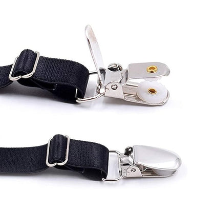 Men's Shirt Stays Elastic Suspenders for Secure Shirt Holder