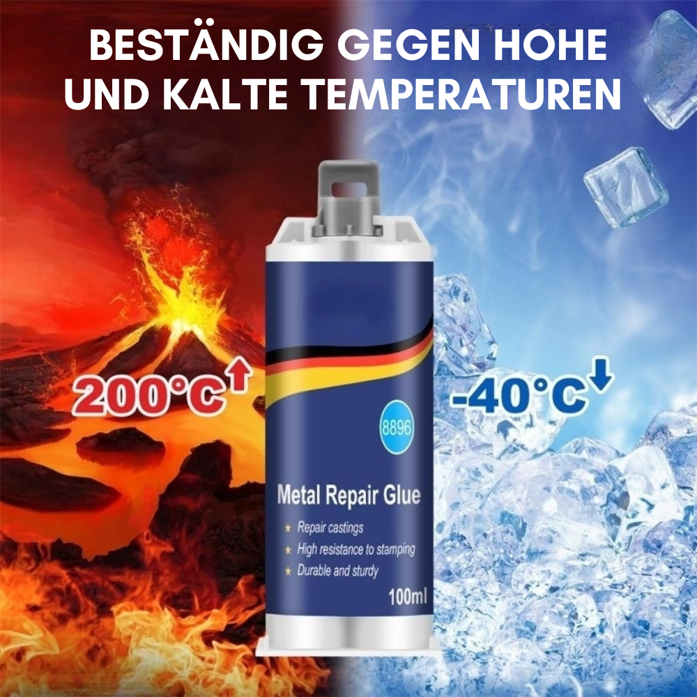 Brehn | High-Performance Metal Repair Adhesive | Industrial Adhesive for Cast Iron, Steel & Aluminum | Heat-Resistant & Waterproof | 100ml Liquid Metal Repair Kit | Silver