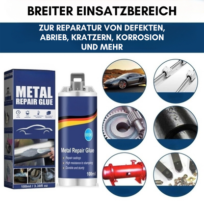 Brehn | High-Performance Metal Repair Adhesive | Industrial Adhesive for Cast Iron, Steel & Aluminum | Heat-Resistant & Waterproof | 100ml Liquid Metal Repair Kit | Silver