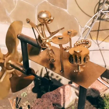 BowLift | Metal Windmill "Rock Band" – Moving Garden Decor with Character