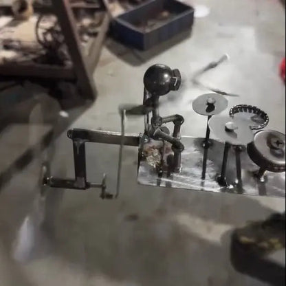 BowLift | Metal Windmill "Rock Band" – Moving Garden Decor with Character