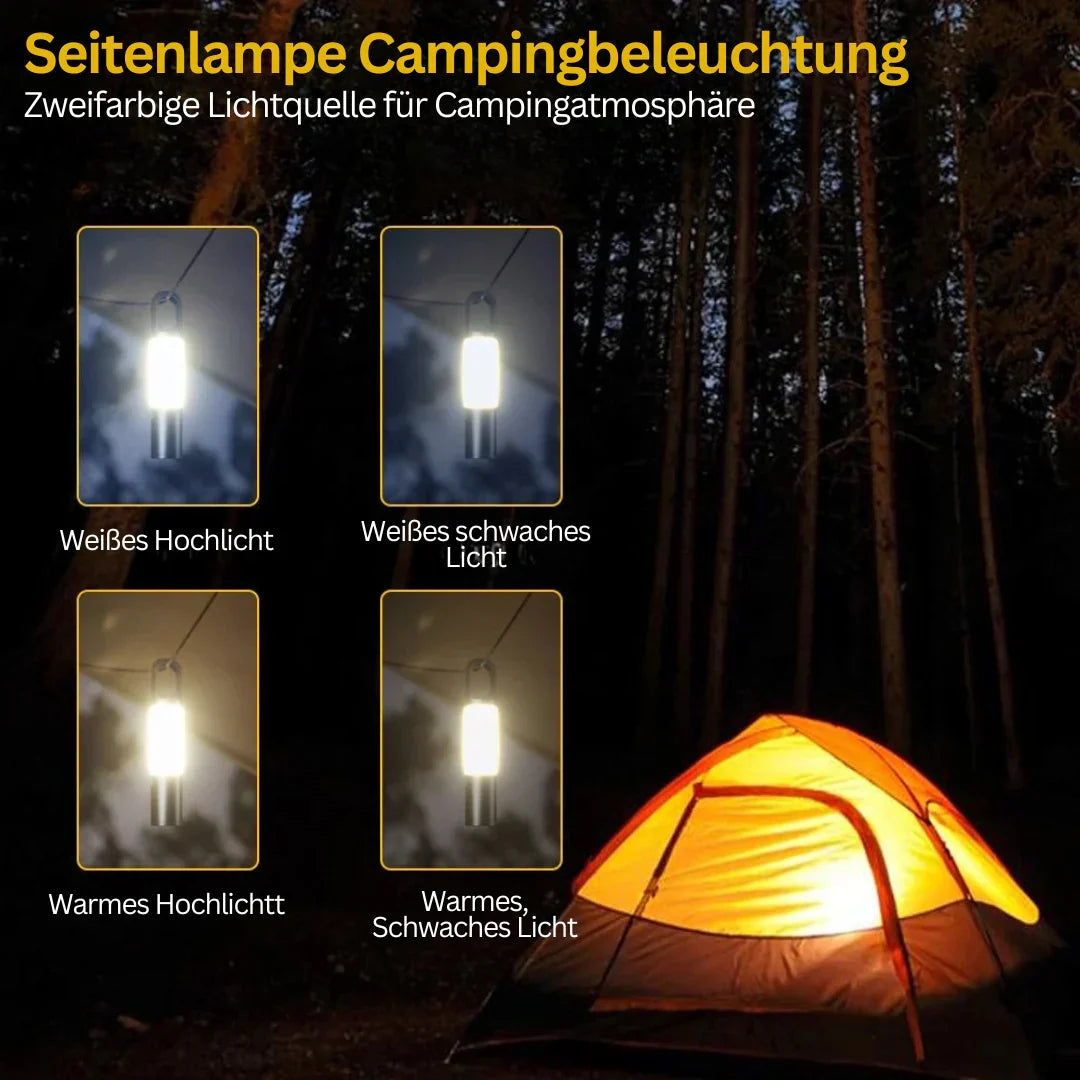 Skanto | LED Flashlight with Multicolor Filters – Rechargeable USB-C Lamp with Camping and Emergency Light Function