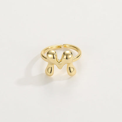 BowLift | Cute Bubble Letter Initial Ring