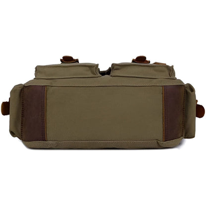 Skanto | Michael Bag – Vintage Canvas Messenger Bag for Men with Leather Details