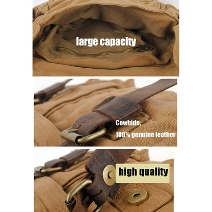 Skanto | Michael Bag – Vintage Canvas Messenger Bag for Men with Leather Details