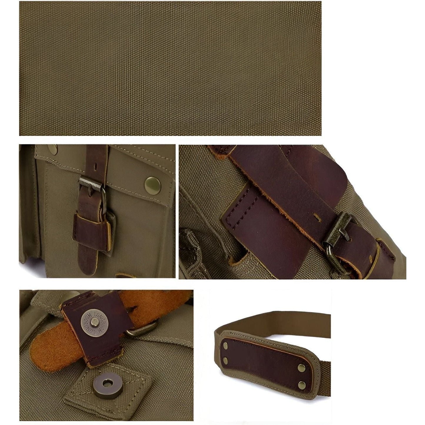 Skanto | Michael Bag – Vintage Canvas Messenger Bag for Men with Leather Details