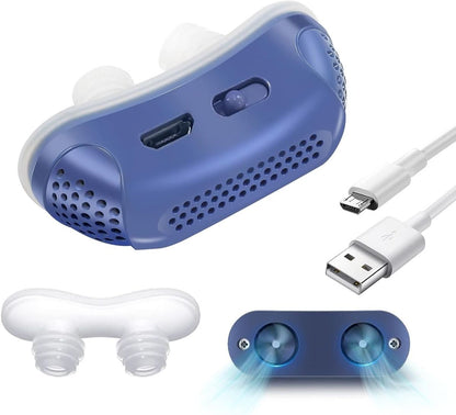 Compact CPAP device against snoring and sleep apnea