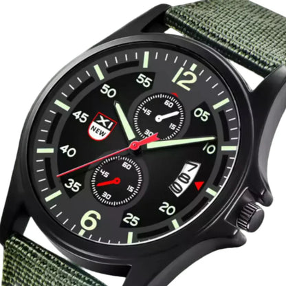 Skanto | Military Quartz Watch – Lightweight Tactical Nylon Strap Watch for Men
