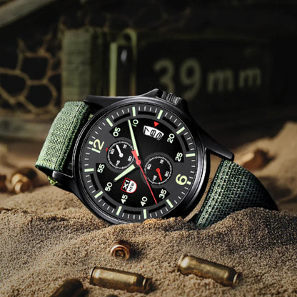 Skanto | Military Quartz Watch – Lightweight Tactical Nylon Strap Watch for Men