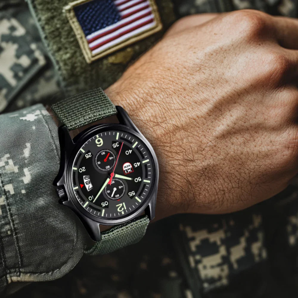 Skanto | Military Quartz Watch – Lightweight Tactical Nylon Strap Watch for Men