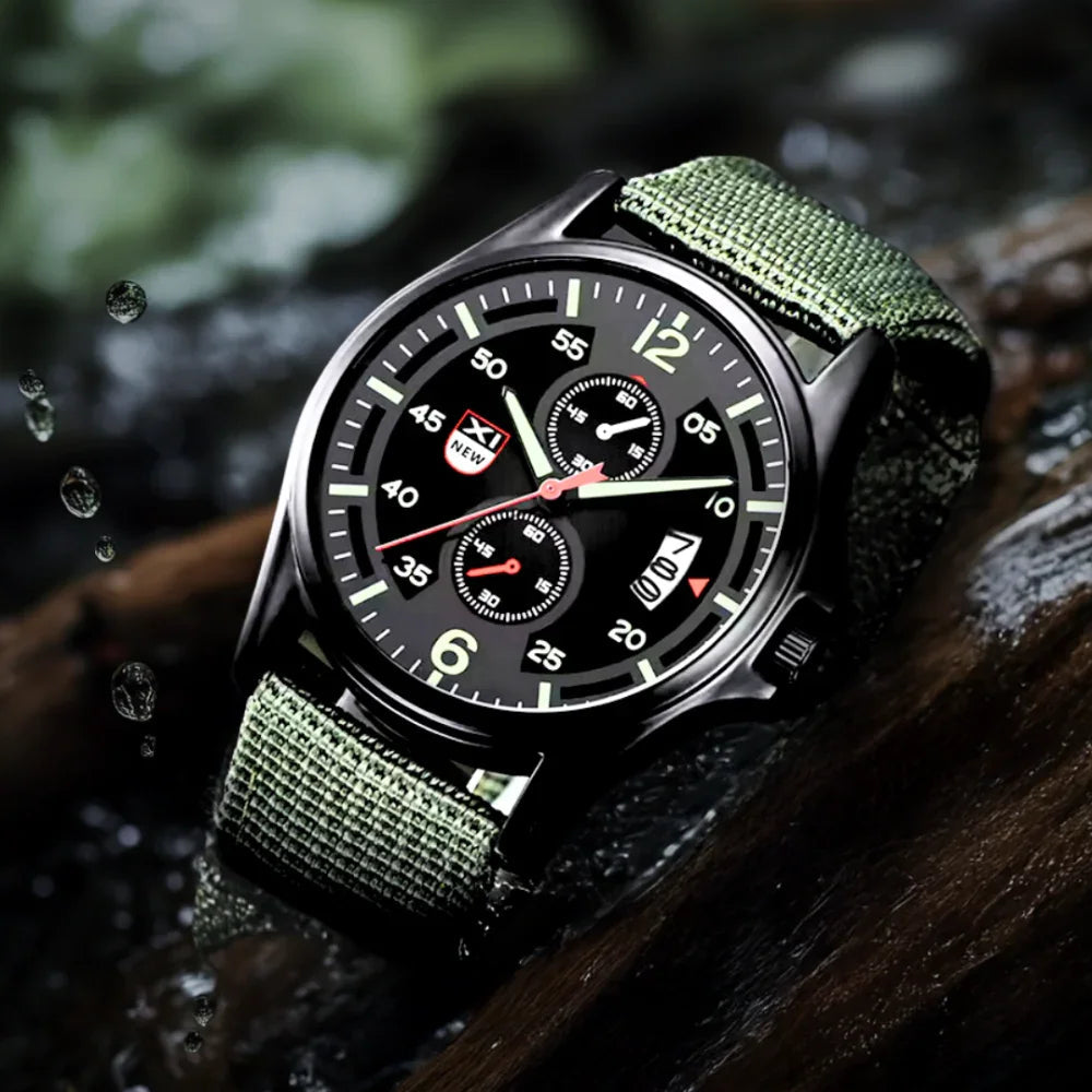 Skanto | Military Quartz Watch – Lightweight Tactical Nylon Strap Watch for Men