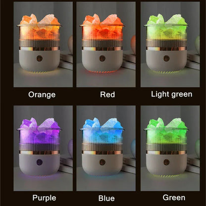 Karnz | Himalaya Salt Crystal Lamp & Essential Oil Diffuser, USB Ultrasonic Humidifier for Home & Office