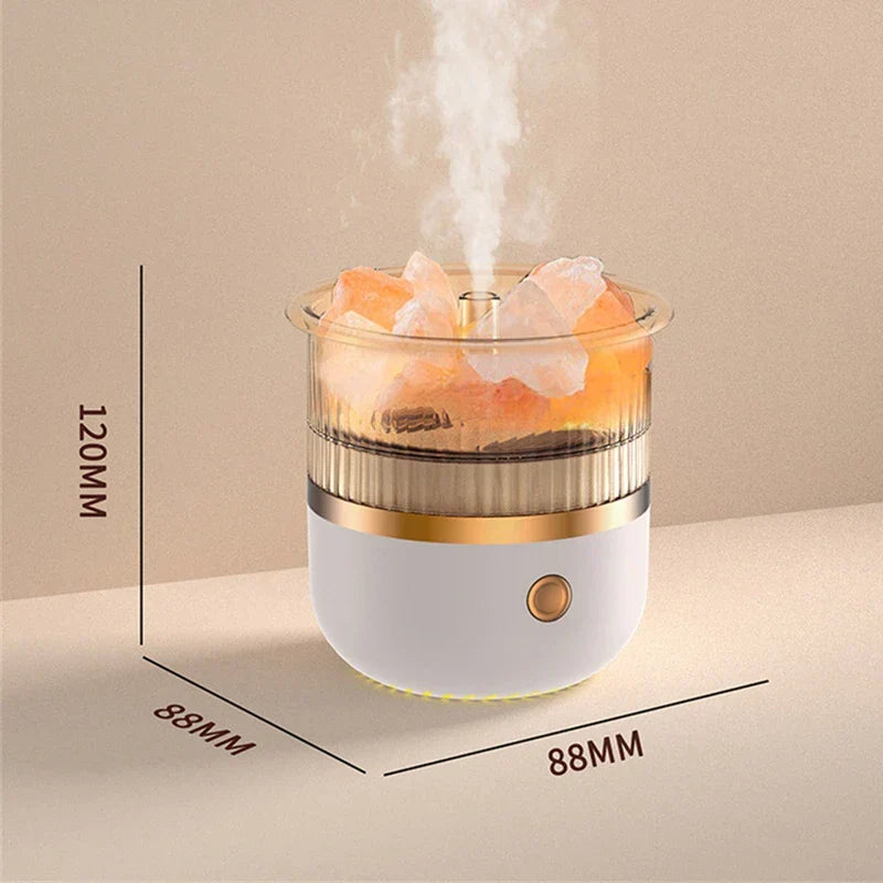 Skanto | Himalayan Salt Crystal Lamp & Essential Oil Diffuser, USB Ultrasonic Humidifier for Home & Office