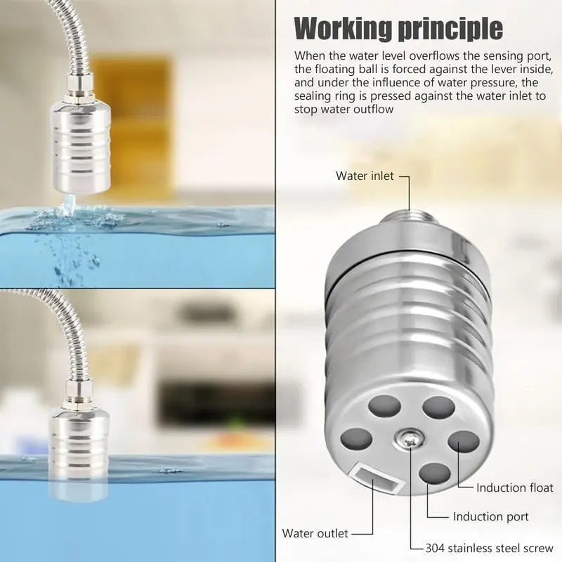 BowLift | Mini Float Valve | Automatic Water Level Control | Stainless Steel | 10–150 PSI | Compact