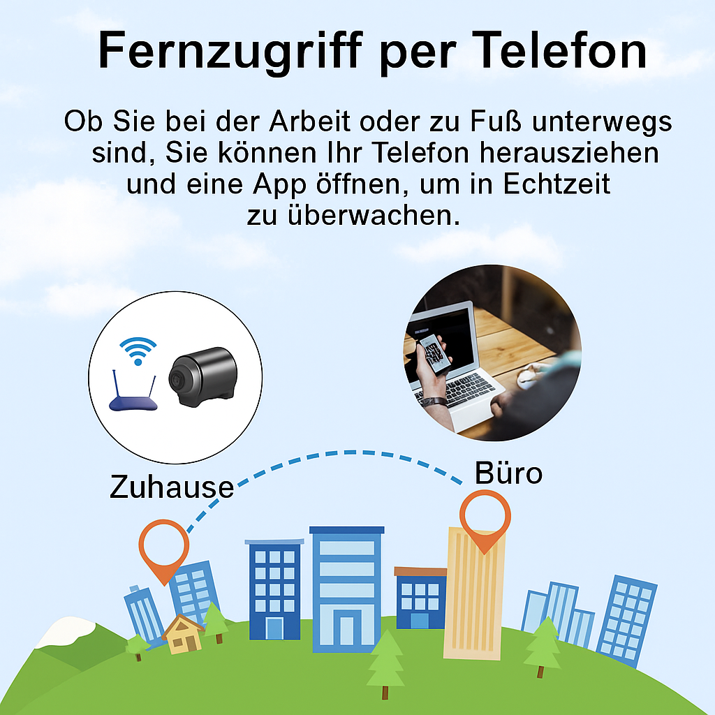 BowLift | Mini Surveillance Camera WLAN Night Vision Motion Detection