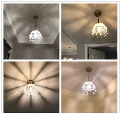 Minimalist Retro Crystal Glass Pendant Light Karnz