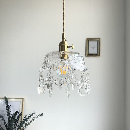 Minimalist Retro Crystal Glass Pendant Light Karnz