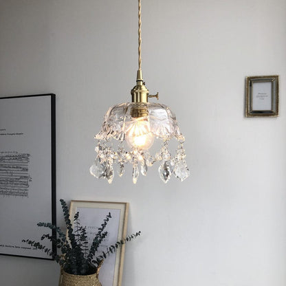 Minimalist Retro Crystal Glass Pendant Light Karnz