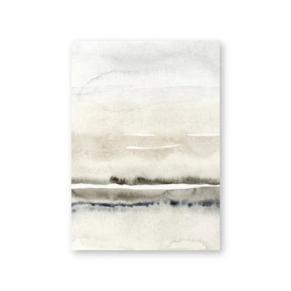 Minimalist Abstract Landscape Wall Art Fine Art Canvas Prints Beige Gray Art for Modern Living Room Bedroom Dining Scandinavian Interior | Skanto