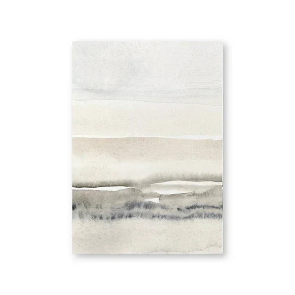 Minimalist Abstract Landscape Wall Art Fine Art Canvas Prints Beige Gray Art for Modern Living Room Bedroom Dining Scandinavian Interior | Skanto