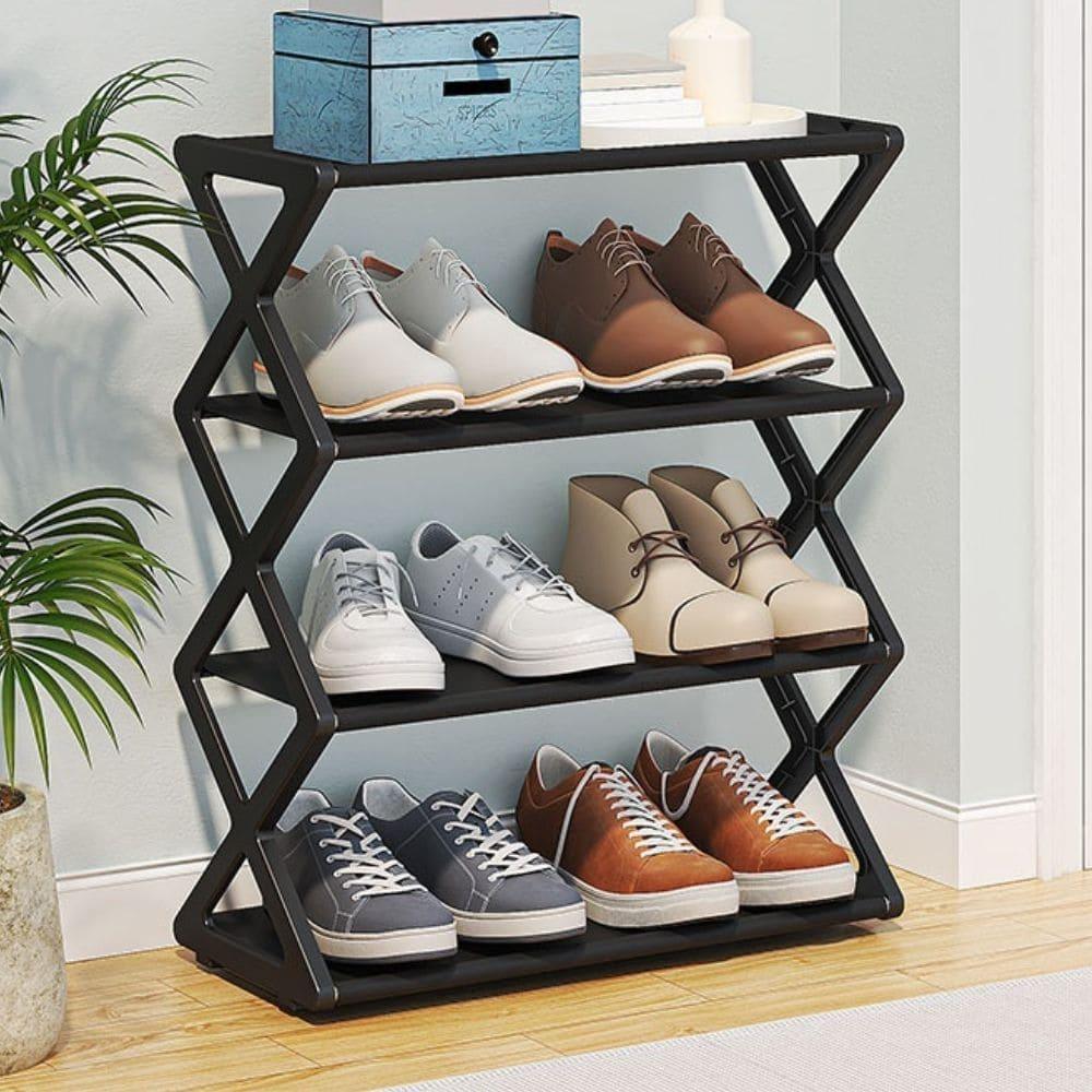 Skanto | Minimalist 4-Tier Shoe Rack – Compact, Modern & Eco-Friendly Shoe Organizer