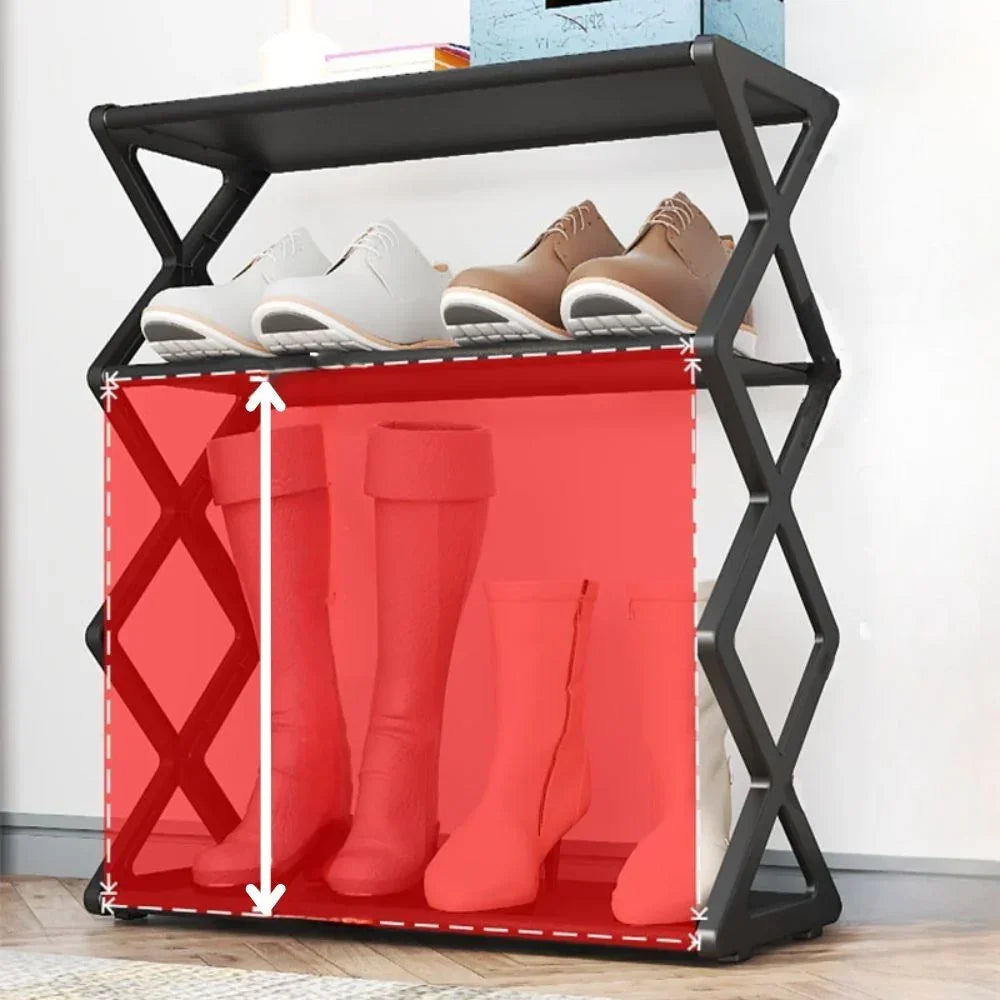 BowLift | Minimalist 4-Tier Shoe Rack – Compact, Modern & Eco-Friendly Shoe Storage Shelf